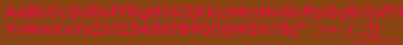 RubikMedium Font – Red Fonts on Brown Background