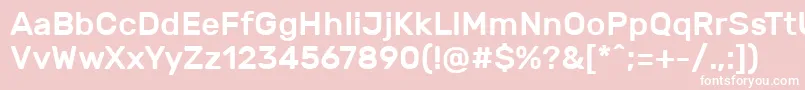 RubikMedium Font – White Fonts on Pink Background
