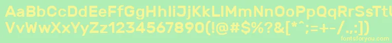 RubikMedium Font – Yellow Fonts on Green Background