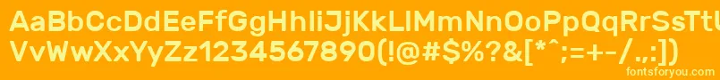 RubikMedium Font – Yellow Fonts on Orange Background