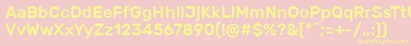 RubikMedium Font – Yellow Fonts on Pink Background