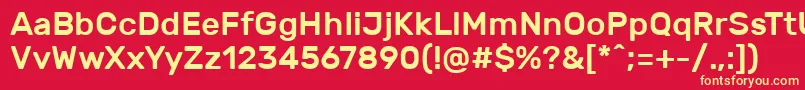 RubikMedium Font – Yellow Fonts on Red Background