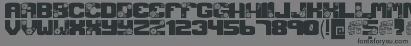 GearCrank Font – Black Fonts on Gray Background