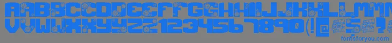 GearCrank Font – Blue Fonts on Gray Background