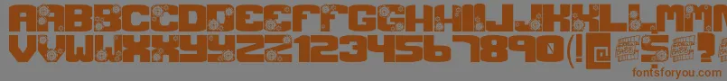fuente GearCrank – Fuentes Marrones Sobre Fondo Gris