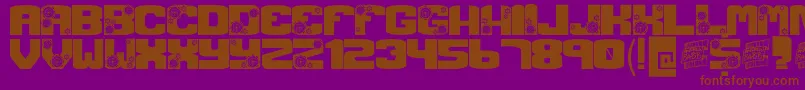 GearCrank Font – Brown Fonts on Purple Background