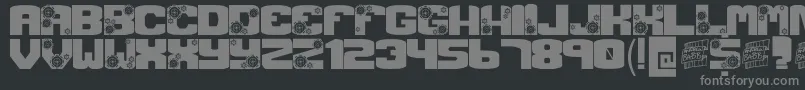 GearCrank Font – Gray Fonts on Black Background