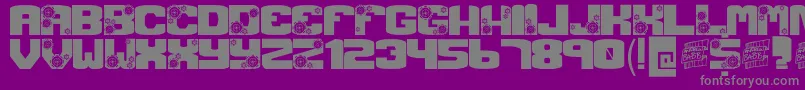 fuente GearCrank – Fuentes Grises Sobre Fondo Morado