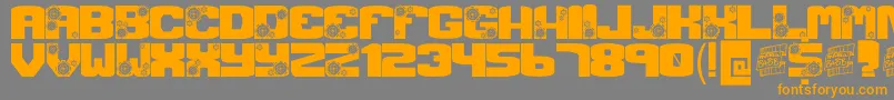 GearCrank Font – Orange Fonts on Gray Background