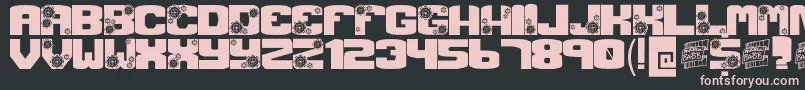 fuente GearCrank – Fuentes Rosadas Sobre Fondo Negro