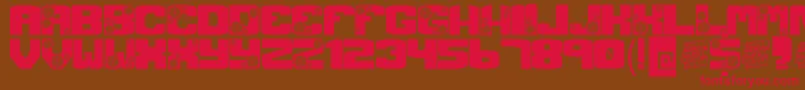 GearCrank Font – Red Fonts on Brown Background