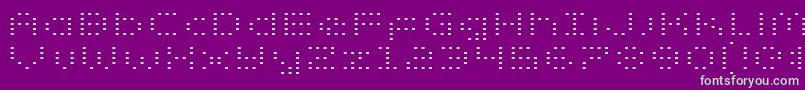 ZadoExpanded-fontti – vihreät fontit violetilla taustalla