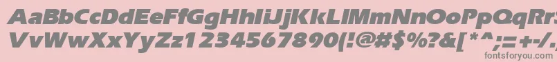 Fonte ErgoeblackItalic – fontes cinzas em um fundo rosa