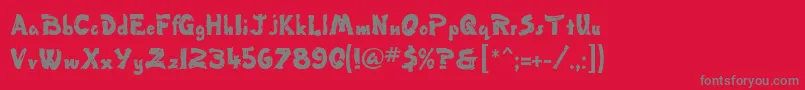 Tumbleweed Font – Gray Fonts on Red Background