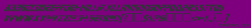 Federation Tng Title-Schriftart – Schwarze Schriften auf violettem Hintergrund