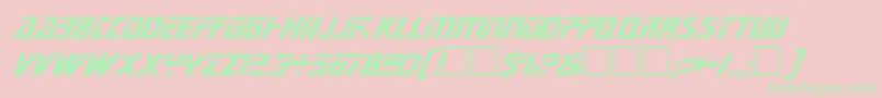 Federation Tng Title Font – Green Fonts on Pink Background