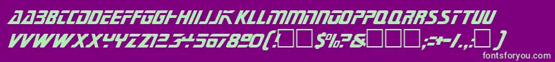 Federation Tng Title Font – Green Fonts on Purple Background