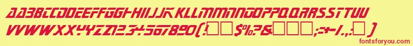 Federation Tng Title Font – Red Fonts on Yellow Background