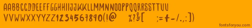 Шрифт Woodbone – коричневые шрифты на оранжевом фоне