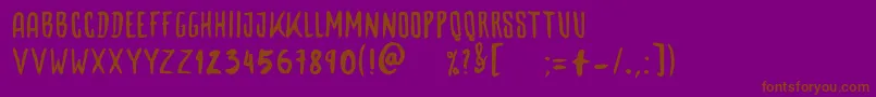 Woodbone Font – Brown Fonts on Purple Background