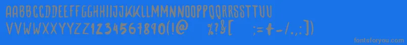 Woodbone Font – Gray Fonts on Blue Background