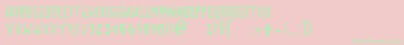 Woodbone Font – Green Fonts on Pink Background