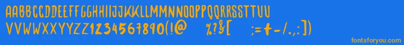 Шрифт Woodbone – оранжевые шрифты на синем фоне