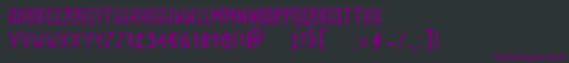 Czcionka Woodbone – fioletowe czcionki na czarnym tle