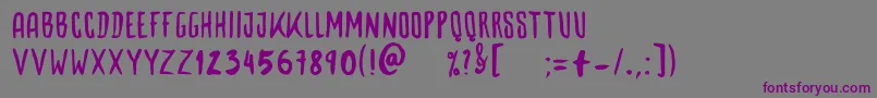 Woodbone Font – Purple Fonts on Gray Background