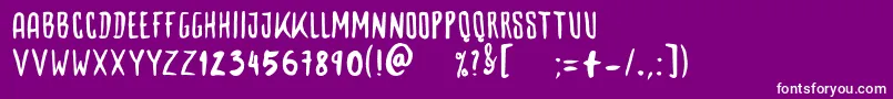 Woodbone Font – White Fonts on Purple Background