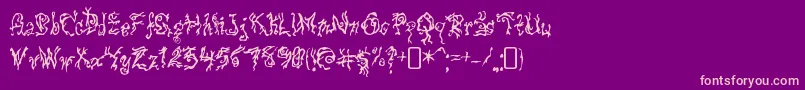 PulsestateRegular Font – Pink Fonts on Purple Background