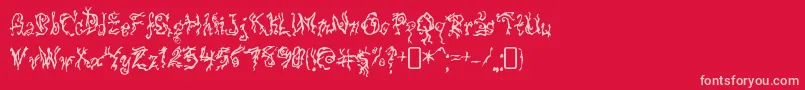 En savoir plus sur la police PulsestateRegular Police PulsestateRegular – polices roses sur fond rouge