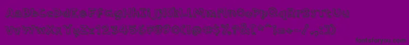 PfamateurRegular-Schriftart – Schwarze Schriften auf violettem Hintergrund