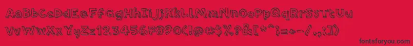 PfamateurRegular Font – Black Fonts on Red Background