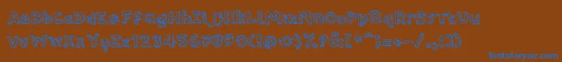 PfamateurRegular Font – Blue Fonts on Brown Background