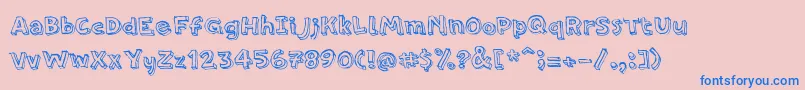PfamateurRegular Font – Blue Fonts on Pink Background