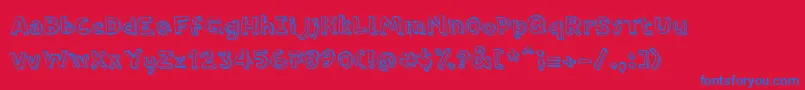 PfamateurRegular Font – Blue Fonts on Red Background