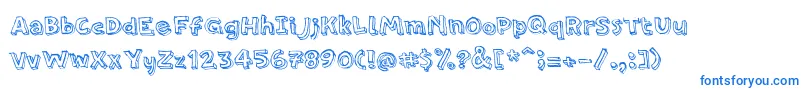PfamateurRegular Font – Blue Fonts on White Background