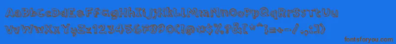 PfamateurRegular Font – Brown Fonts on Blue Background