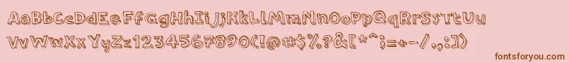 PfamateurRegular Font – Brown Fonts on Pink Background