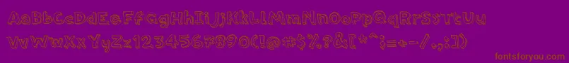 PfamateurRegular Font – Brown Fonts on Purple Background