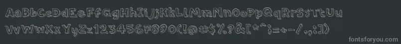PfamateurRegular Font – Gray Fonts on Black Background