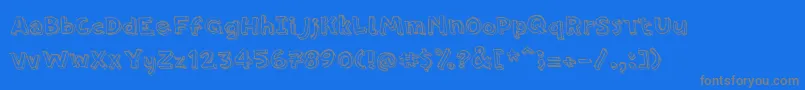 PfamateurRegular Font – Gray Fonts on Blue Background