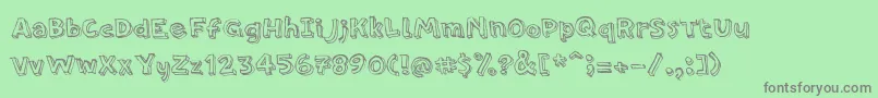 Weitere Informationen zur PfamateurRegular-Schriftart PfamateurRegular-Schriftart – Graue Schriften auf grünem Hintergrund