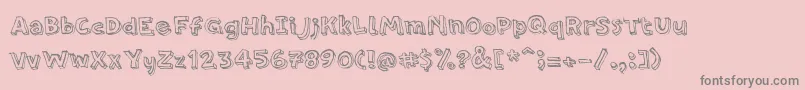 PfamateurRegular Font – Gray Fonts on Pink Background