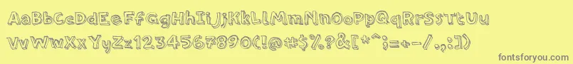 PfamateurRegular Font – Gray Fonts on Yellow Background