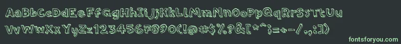 PfamateurRegular Font – Green Fonts on Black Background