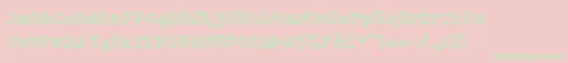 PfamateurRegular Font – Green Fonts on Pink Background