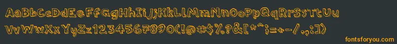 PfamateurRegular Font – Orange Fonts on Black Background