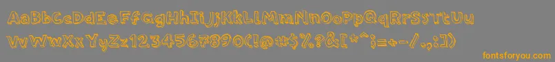 PfamateurRegular Font – Orange Fonts on Gray Background
